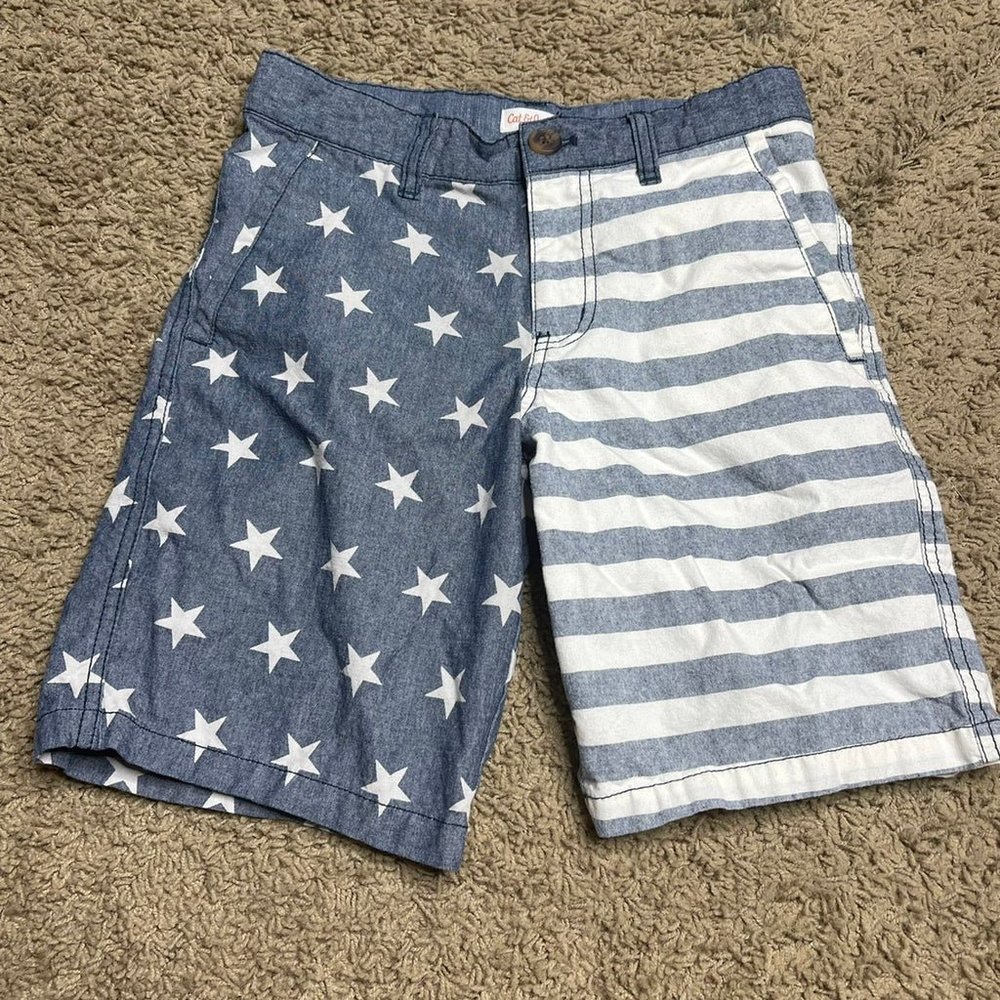 Boys American Flag Casual Shorts